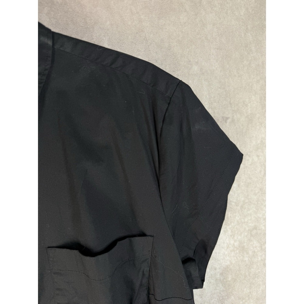 Universal Standard Stretch Poplin Short Sleeve Shirtdress In Black XS 10/12 - Picture 6 of 9